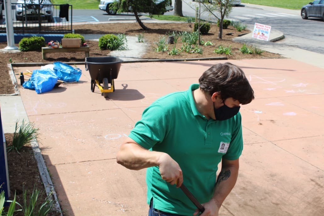 Volunteer Sense Charter School Shoveling