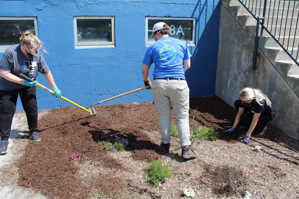 Gardening Volunteers Sense Charter School