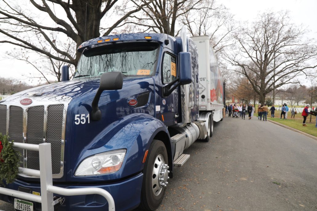 Wreaths Across America Front Semi Truck