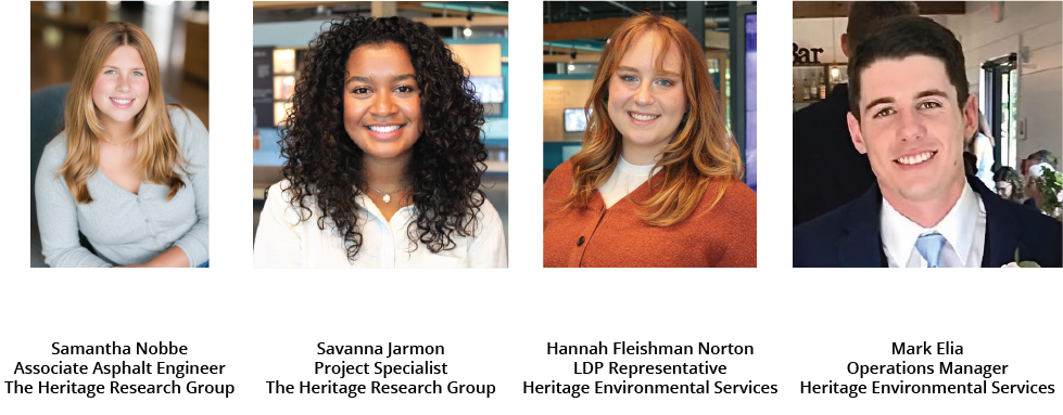 Headshots of Samantha, Savanna, Hannah, and Mark