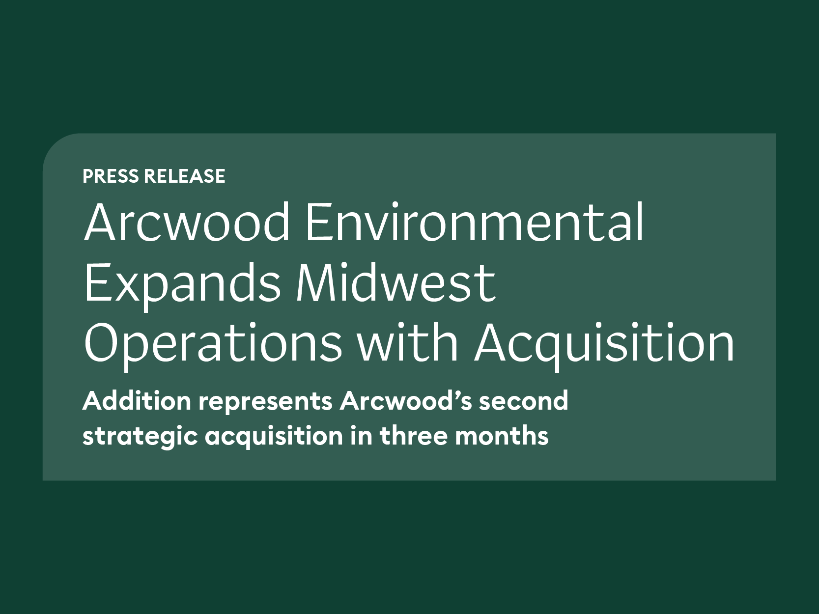Arcwood Environmental Strengthens Midwest Presence with ERG Acquisition